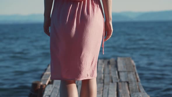 Young girl in windy weather