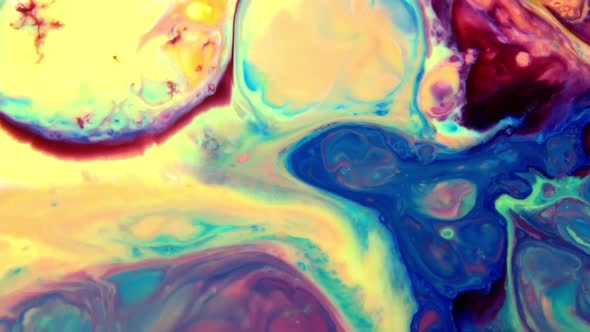 Colorful Paint Flow Spreading Background Texture 19