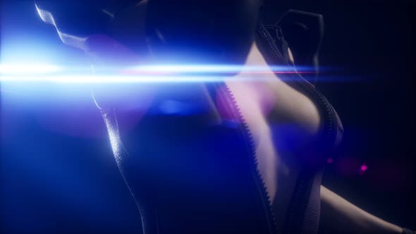 Cyberpunk Young Woman, Futuristic Style alt