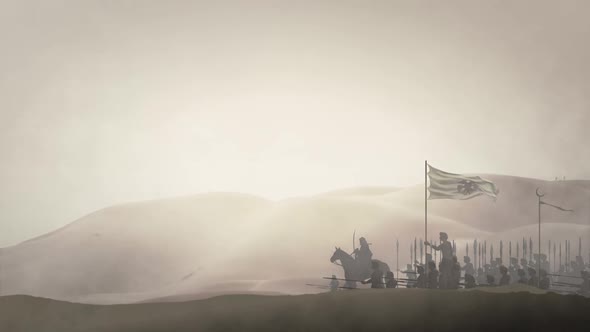 Saladin Army at the Desert