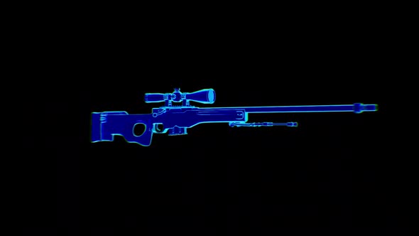 AWP Sniper Rifle Hologram Loop Rotation