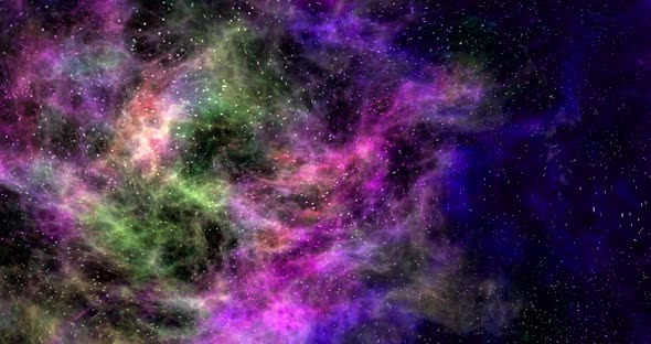 Abstract space illustration animation.Colorful galaxy animation