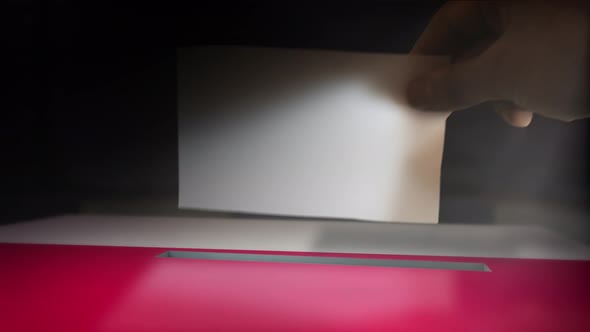 Digital Composite Hand Voting To National Flag OF Poland 