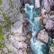 Aerial view on the Mountain River Soca in the Triglav National Park at the Slovenia - VideoHive Item for Sale