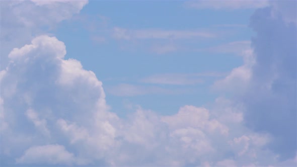 Time-lapse Motion Clouds Blue Sky Background