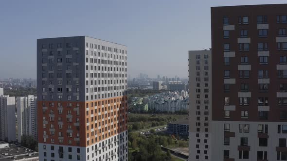 Apartment houses in residential district