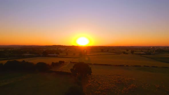 Drone Footage away from the city, the best time of summer 4K Slow motion