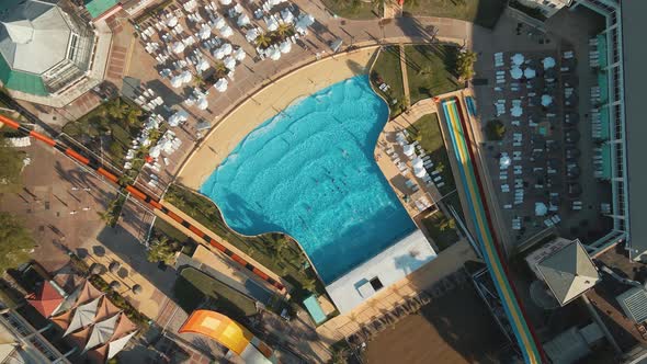 People Swim At Swimming Pool With Wave At Aquatic Centre In Costa Park Near Tigre, Buenos Aires, Arg