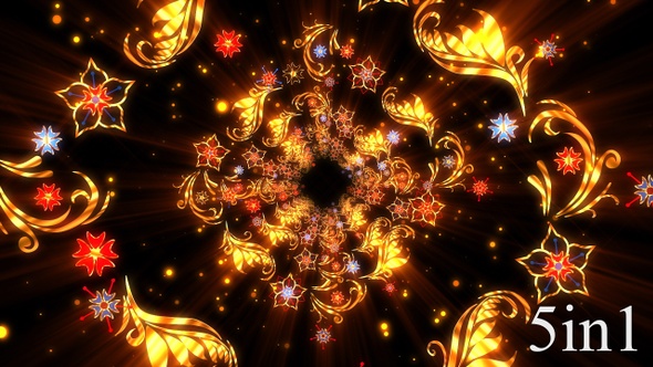 Gold Neon Floral Pack alt