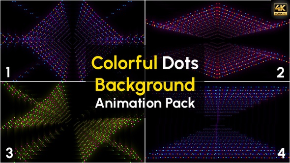 Colorful Vj Dots Background Abstract Animation Pack