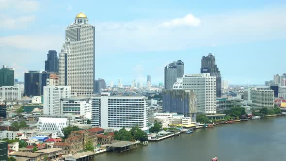 Beautiful building architecture around Bangkok city in Thailand