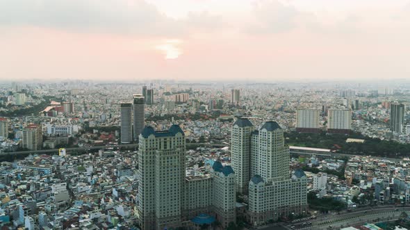 Sai Gon Sunset Day to Night Timelapse 4K - Ho Chi Minh city, Viet Nam