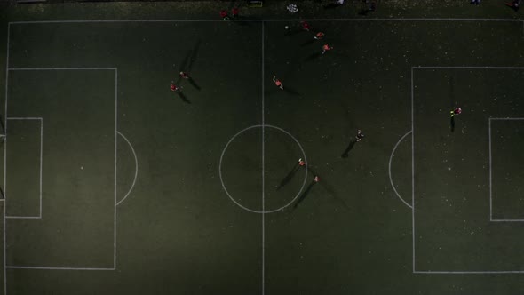 Football Field with Football Players