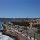 Aerial Footage of Historic City Center and Road Alond the Sea at Palma De Mallorca, Spain - VideoHive Item for Sale