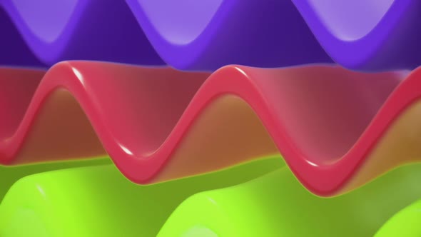 Colorful 3d Cartoon Waves V2