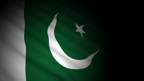 Pakistan Flag Blowing in Wind alt
