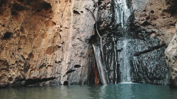 Pam Bok Waterfall Flowing Exotic Thailand Jungle