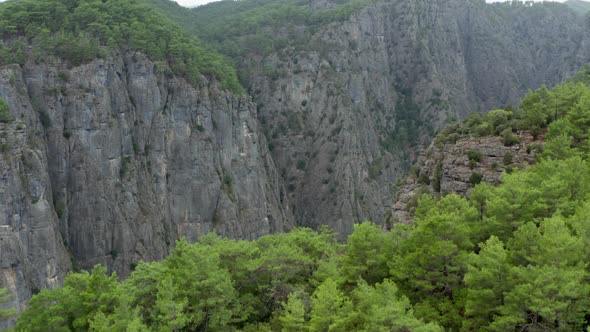 Drone Video of a Canyon in the Mountains