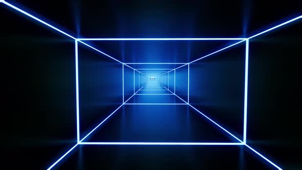 Futuristic Virtual Studio Neon Tunnel Abstract Light Animation alt