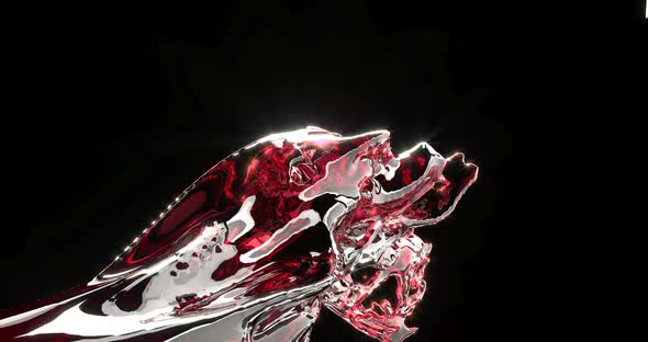 Powerful Pink Liquid Flow with Splattering Droplets Slow Motion alt