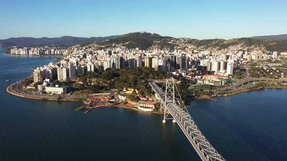 Downtown Florianopolis state Santa Catarina Brazil. Travel destination.