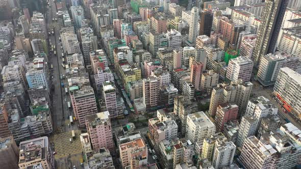 Top view of Hong Kong city