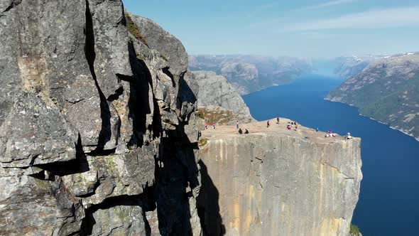 Preikestolen, Pulpit Rock at Lysefjorden in Norway