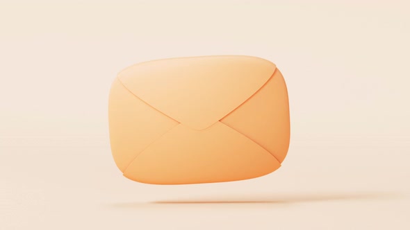 Loop animation of message envelope with cartoon style