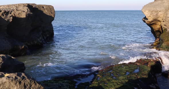 Coast of a wild beach near Baku