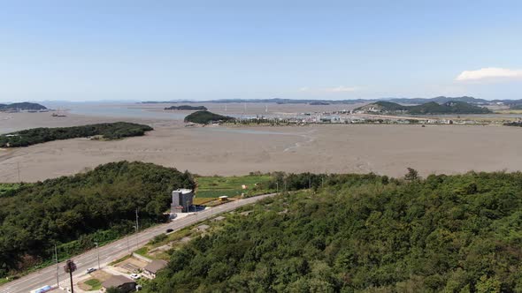 Korea Gyeonggi Do Hwaseong City Jebudo Aerial View