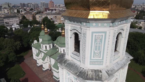 Kyiv. Ukraine: Saint Sophia's Cathedral in Kyiv. Aerial View