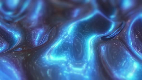 Space Liquid Metal Looped Abstract Animation