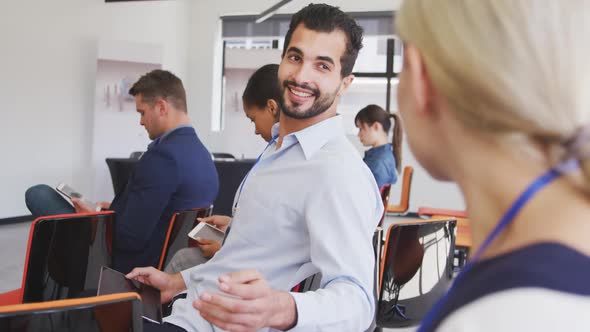 Business people talking in conference room