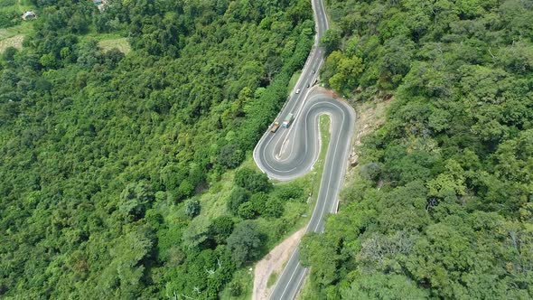 Flyover A Hairpin Bend Road