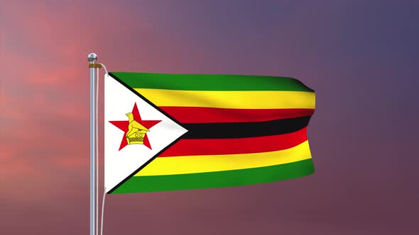 Zimbabwe Flag 4k