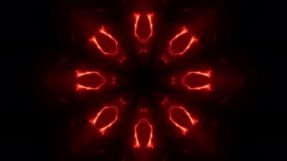 Red Flower Fractal Energy 4K Loop