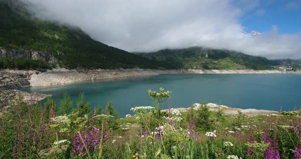 Lake of Tignes, Savoie department, french Alps, France