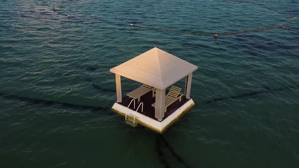 Floating Sunbeds Near to the Balinese Beach