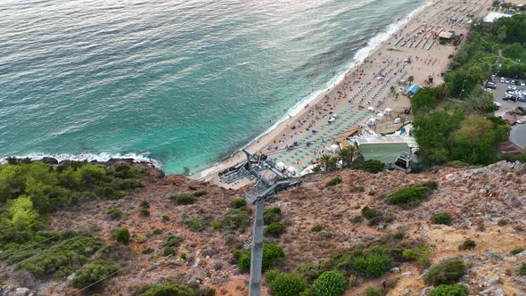 Funicular arial view 4 K Turkey Alanya