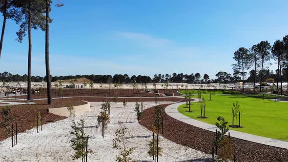 Aerial View of a Park Area