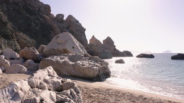 Rocky Coast of Tropical Island