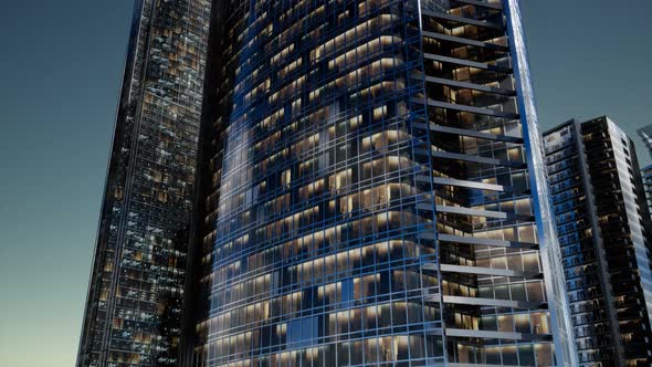 City Skyscrapers at Night alt