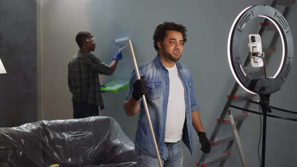 Black Blogger Shoots Video Colleague Applies Paint on Wall