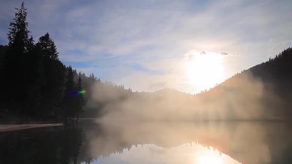 Foggy Sunrise Time Lapse Al Lake