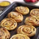 Fresh Baked Cinnamon Buns on Black Iron Tray - VideoHive Item for Sale