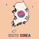 South Korea Cartoon Map - VideoHive Item for Sale