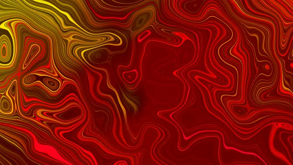 Red Yellow Color Line Wavy Marble Liquid Animated Background