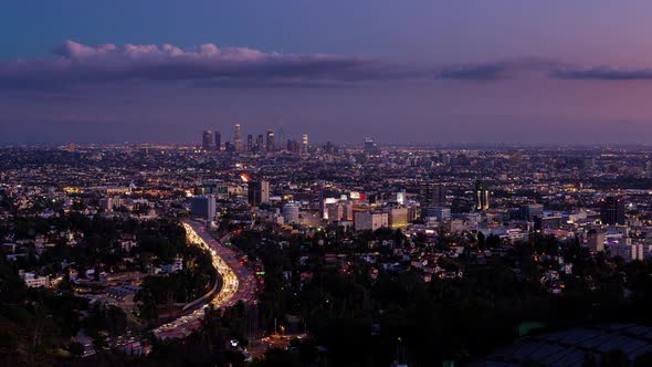 Los Angeles and Hollywood Day To Night Sunset