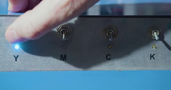 The Inclusion of Several Toggle Switches Closeup
