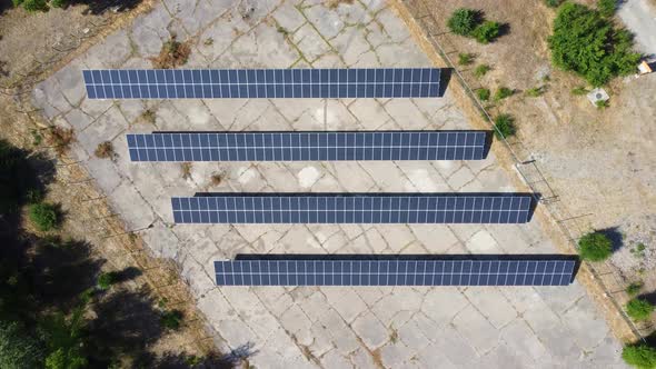Top View Of The Solar Farm